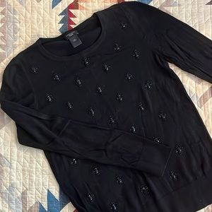 Ann Taylor Gemstone Black Sweater
